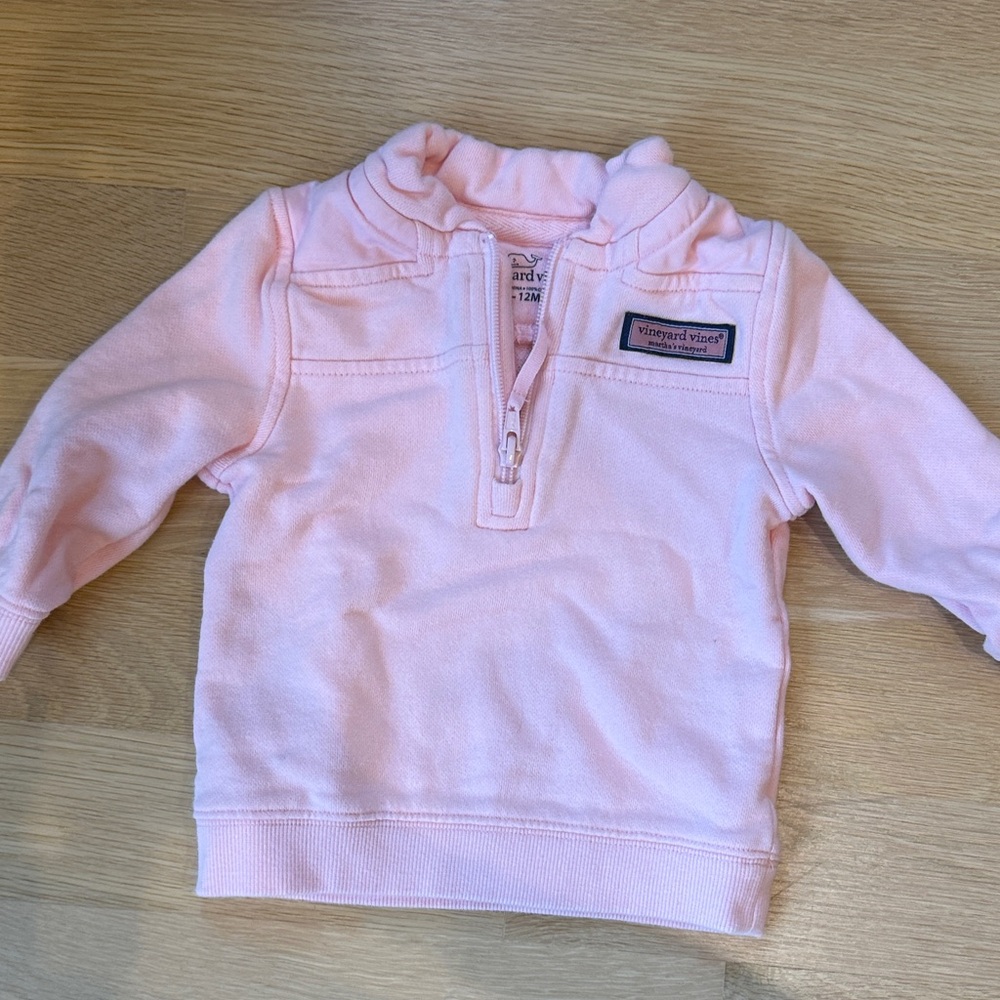Vineyard Vines Light Pink Half-Zip Pullover Hoodie